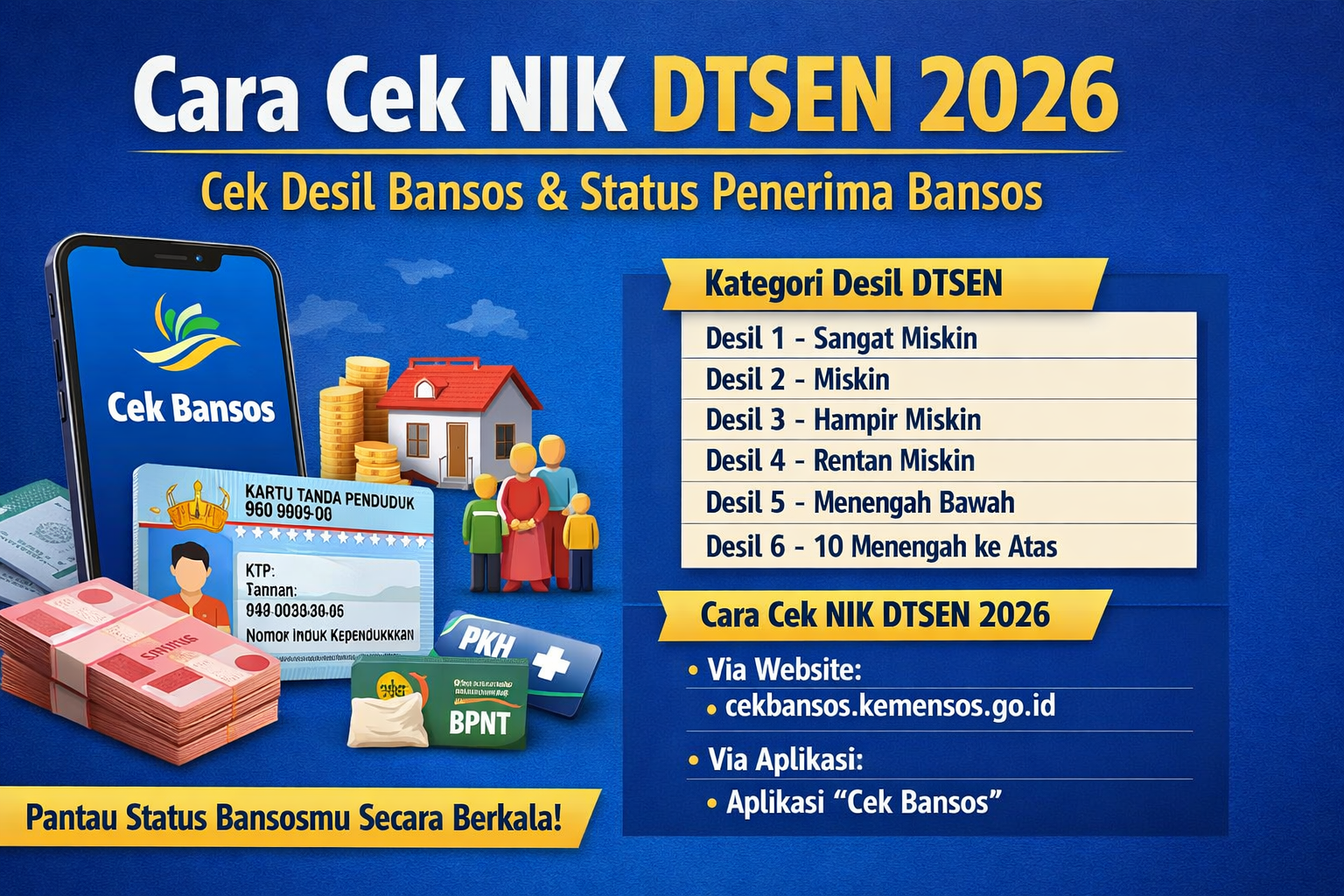 Cara Cek NIK DTSEN 2026 Panduan Lengkap Cek Desil Bansos dan Status Penerima Terbaru