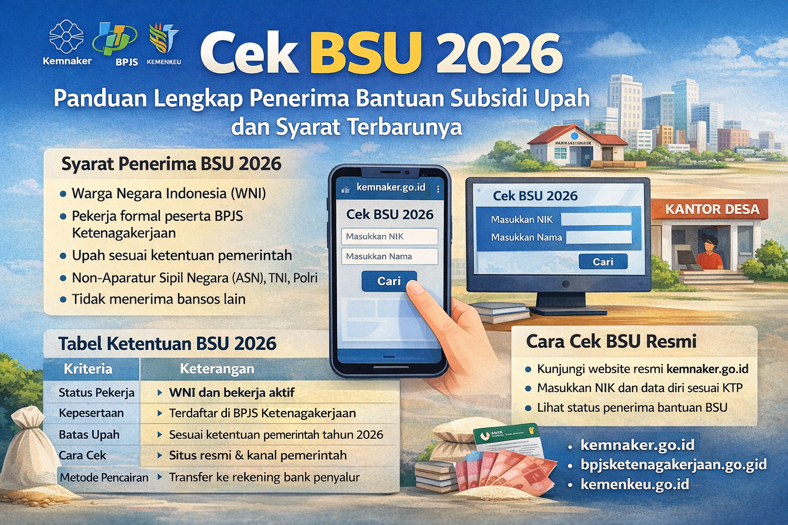 Cek BSU 2026 Panduan Lengkap Penerima Bantuan Subsidi Upah dan Syarat Terbarunya