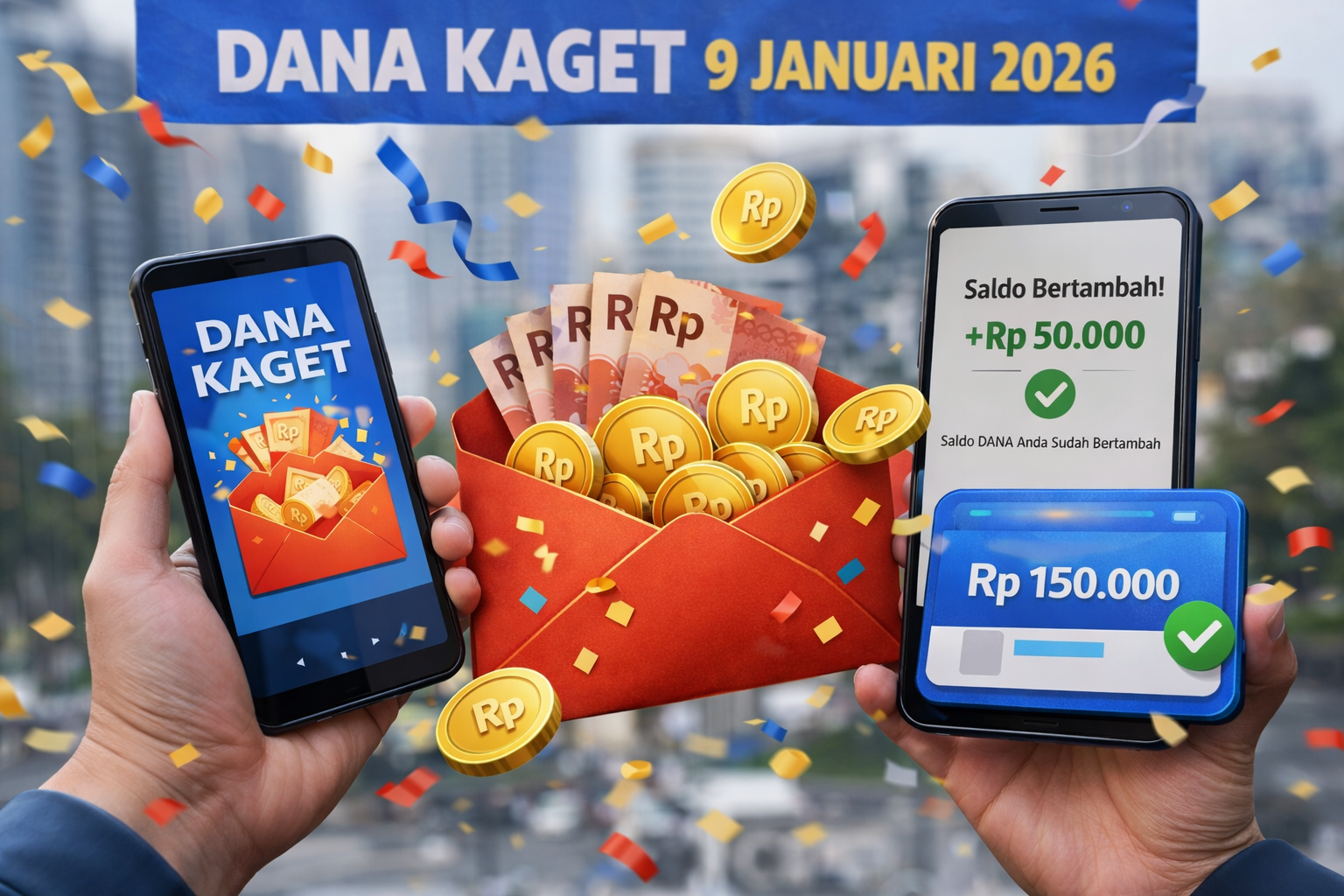 DANA Kaget Hari Ini 9 Januari 2026 Saldo Gratis Bisa Masuk Tanpa Upgrade Akun