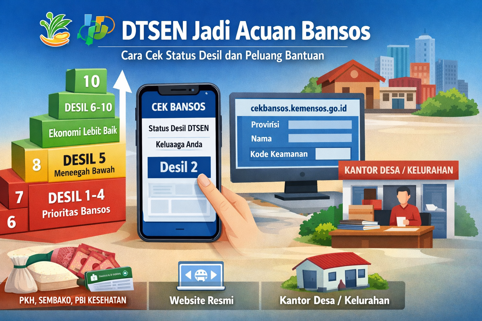 DTSEN Jadi Acuan Baru Bansos Begini Cara Cek Status Desil dan Peluang Dapat Bantuan
