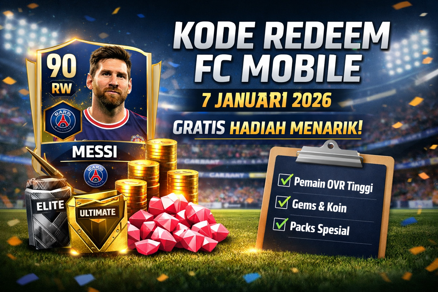 Kode Redeem FC Mobile 7 Januari 2026 Terbaru Puluhan Hadiah Gratis Siap Diklaim Hari Ini