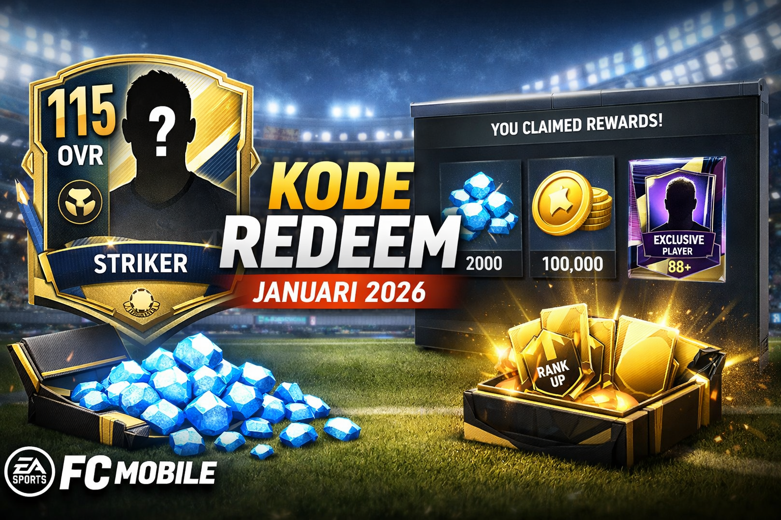 Kode Redeem FC Mobile 8 Januari 2026 Hadiah Pemain OVR Tinggi hingga Ribuan Gems Masih Bisa Diklaim