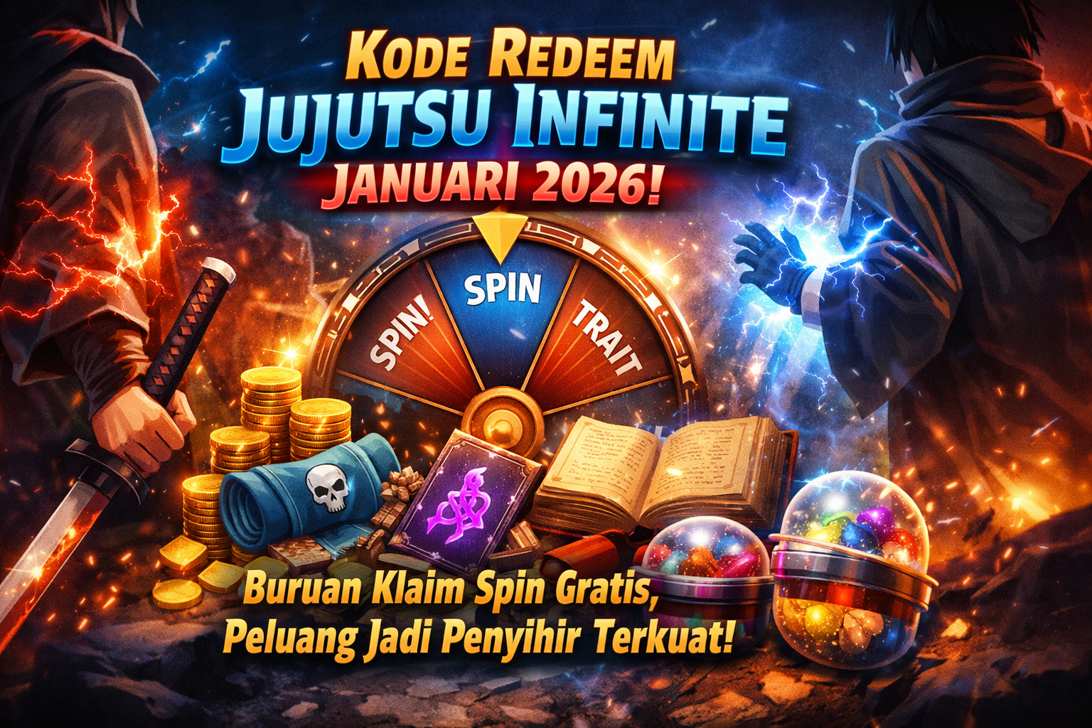Kode Redeem Jujutsu Infinite Januari 2026 Buruan Klaim Spin Gratis, Peluang Jadi Penyihir Terkuat