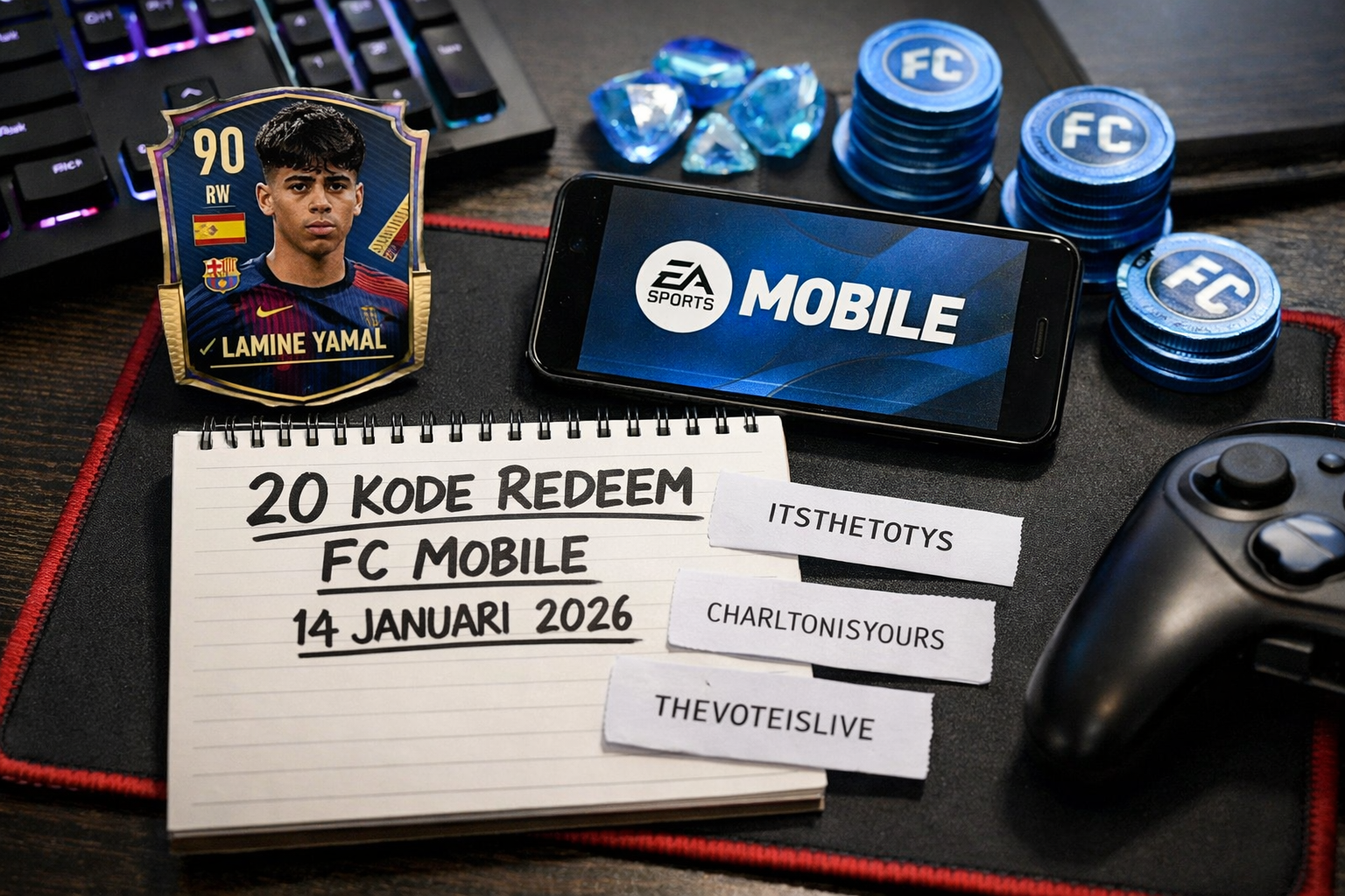 Rilis Hari Ini! 20 Kode Redeem FC Mobile 14 Januari 2026, Jangan Sampai Telat